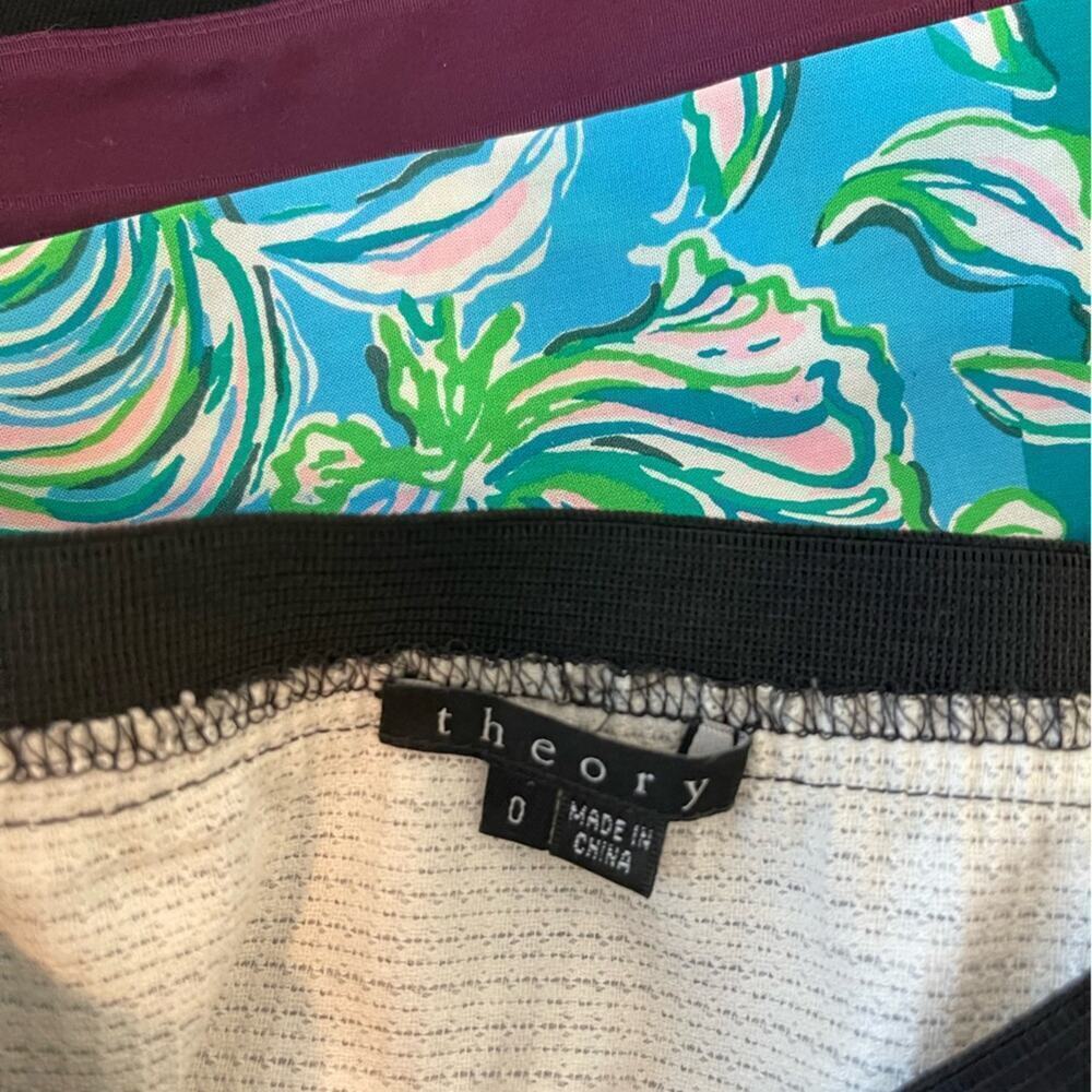Theory‎ Black & White Grid Print Mini Skirt - Picture 4 of 4